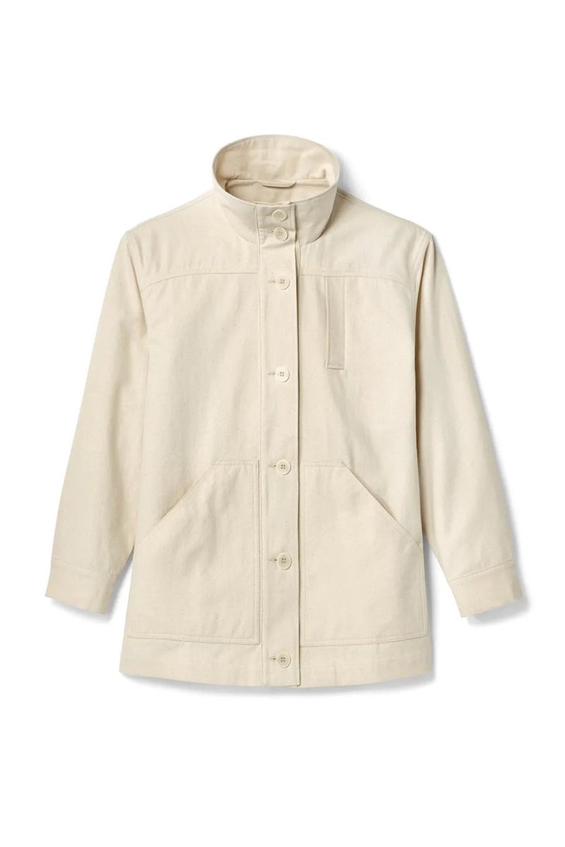 Tchibo Women Textured Parka Jacket, Off White - Image 3
